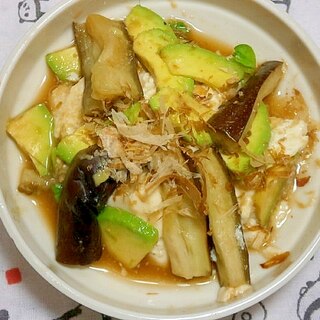 わさびダレで！豆腐・アボカド・茄子